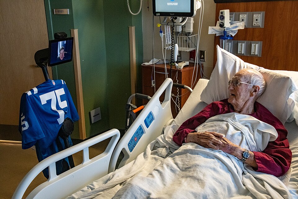 Colts Robot Visit to Patients